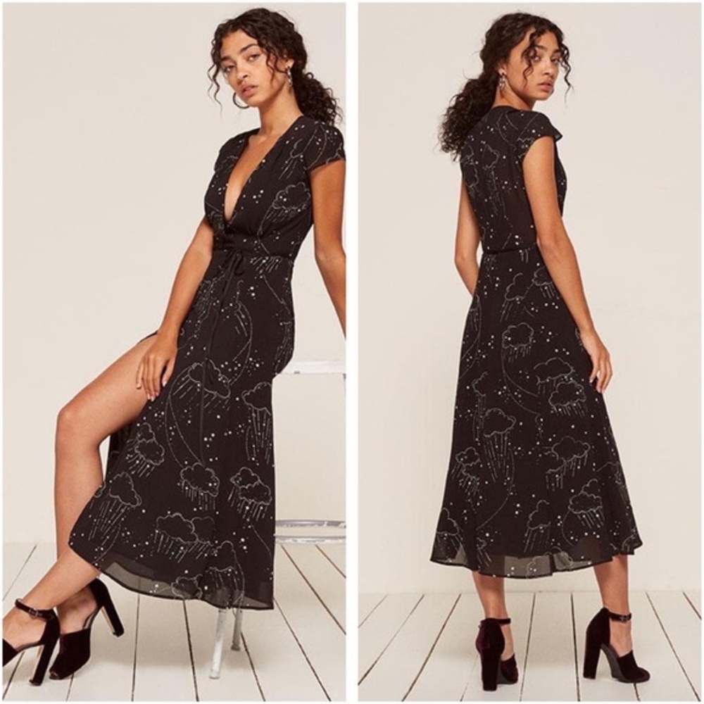Reformation cloudy wrap dress